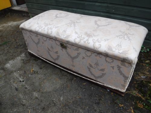 19th Century Mahogany Frame Country House Box Stool