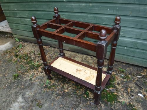 Edwardian Mahogany 6 Division Umbrella/stick Stand