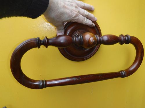 Late 19th Century Mahogany Wall Mounted Towel Rail.