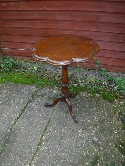 Victorian Walnut Tripod Occasional Table