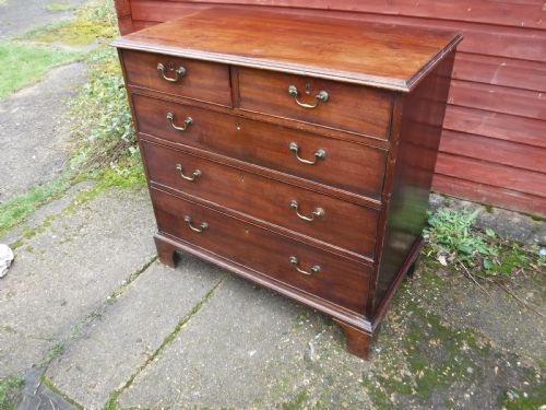 Georgian Mahogany Chest of 2s+3l Drawers.