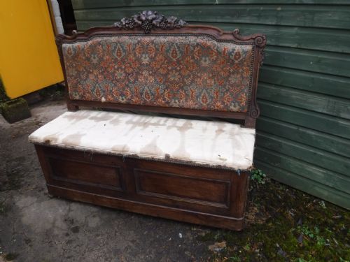 Late 19th Century Oak Box Seat