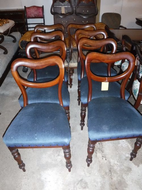 Set of 8 19th Century Mahogany Dining Chairs[6+2]