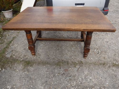 Good Solid 8 Seater 19th Century Oak Kitchen Table