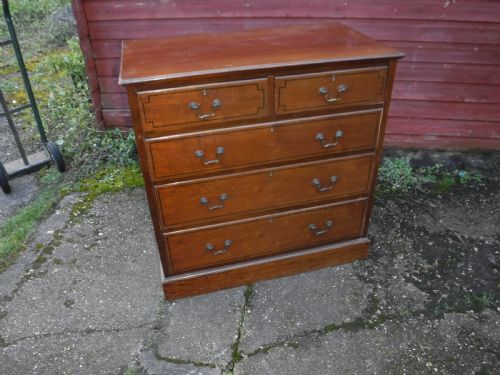 Edwardian Mahogany Chest of 2s+3l Drawers