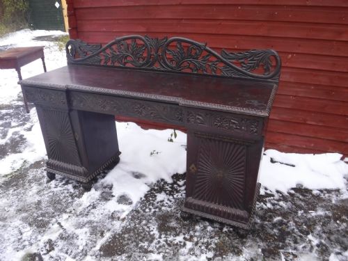 19th Century Anglo Indian Rosewood Pedestal Sideboard