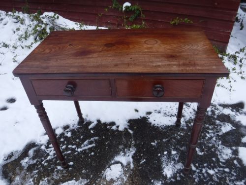 Regency Mahogany 2 Drawer Side Table