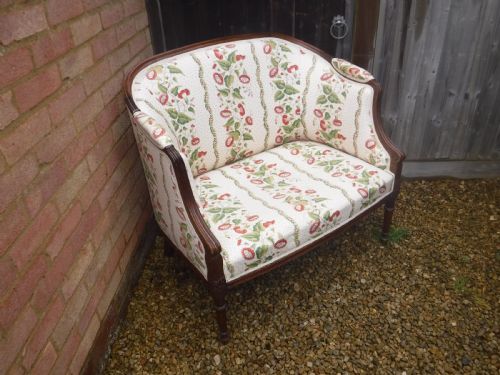 Small Edwardian Upholstered Window Seat