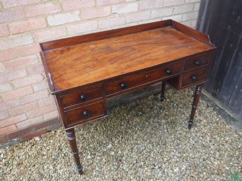 Regency Mahogany 5 Drawer Writing Table