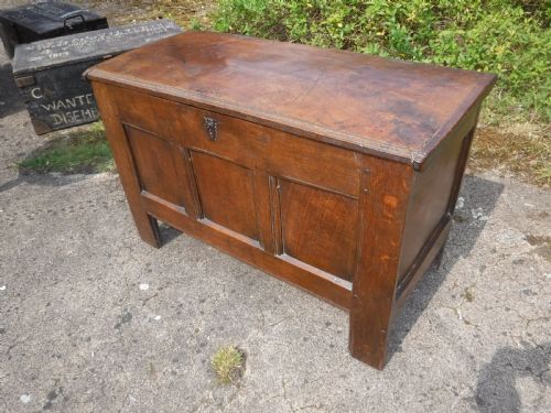 Late 17th Century Panelled Oak Coffer