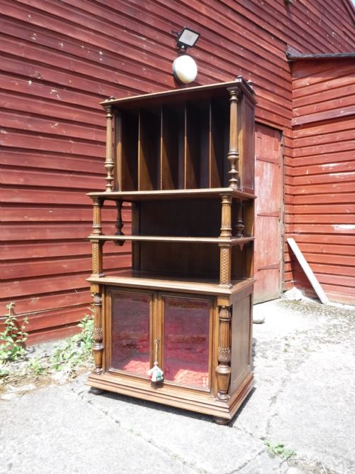 Practical Late Victorian Walnut Side Cabinet
