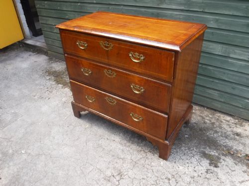 18th Century Walnut 3 Drawer Chest  of Drawers