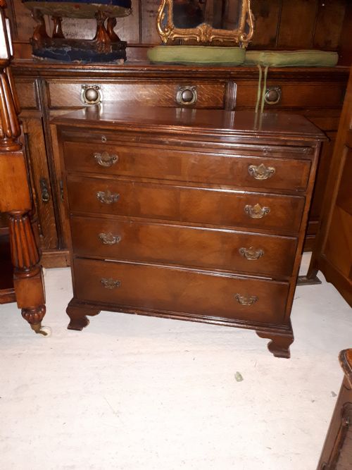 Early 20th Century Walnut and Banded Chest