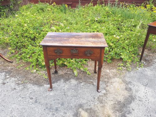 Georgian  Oak Single Drawer Side Table