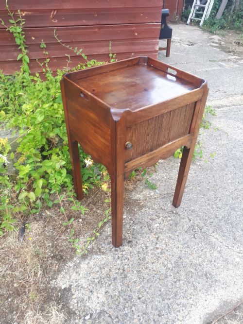 Late Georgian Mahogany Tambour Front Cabinet