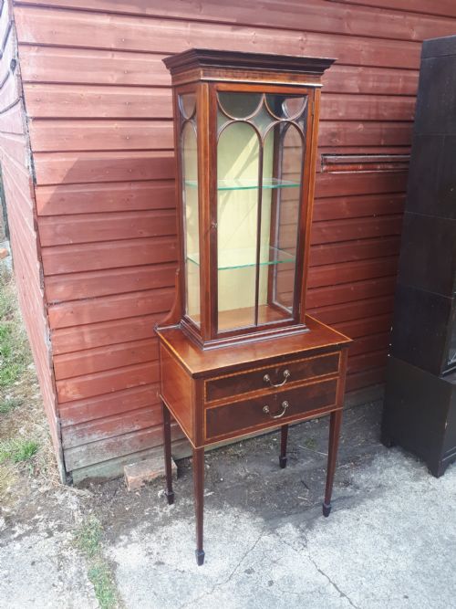 Edwardian Inlaid Display Cabinet