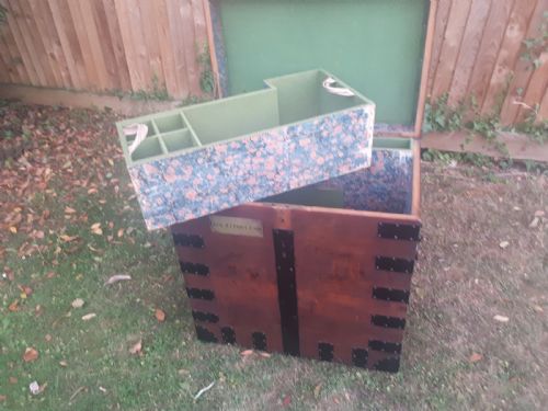 19th Century Oak Metal Bound Silver Chest