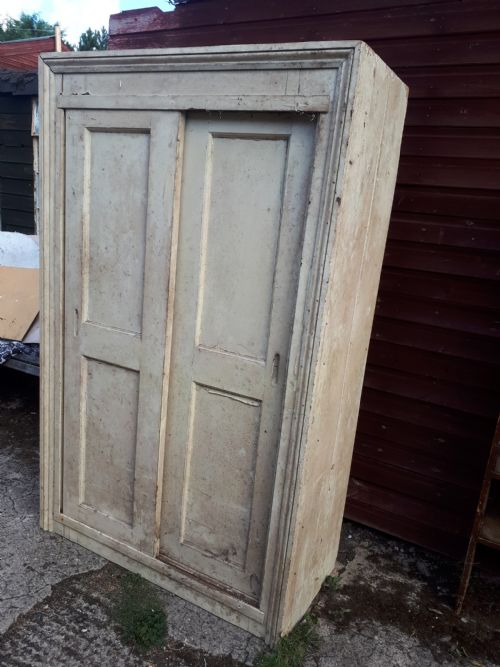 Useful 19th Century Painted Housekeepers Cupboard