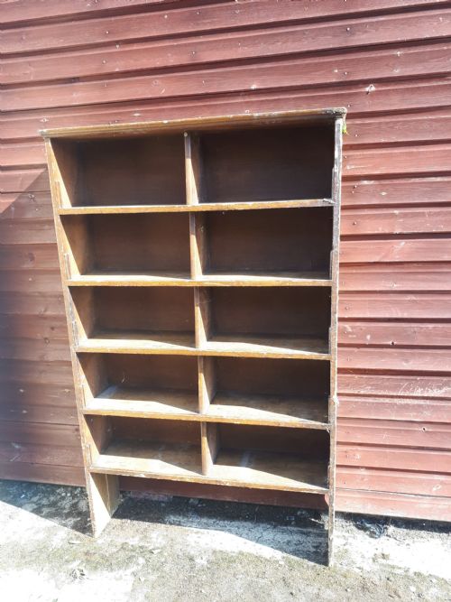 Early 20th Century Decorated Pine Kitchen Shelving Unit