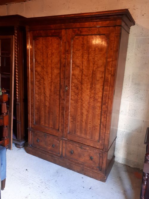 Good Victorian Pitch Pine Double Wardrobe