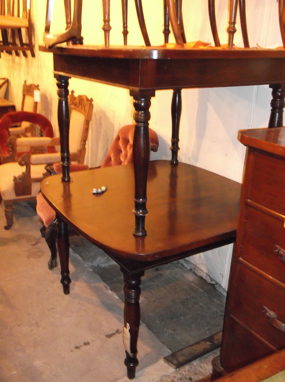 Pair of 19th century mahogany tables