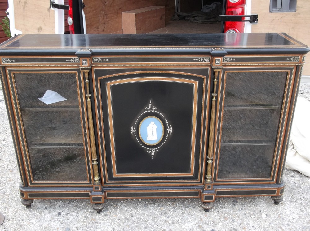 19th century 3 door side cabinet