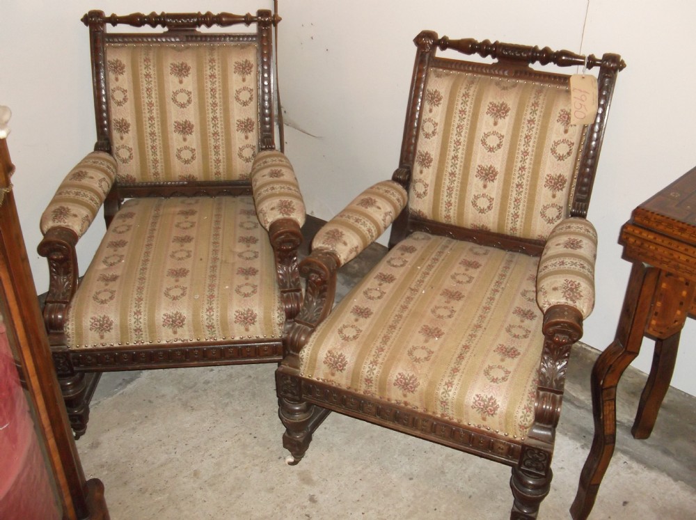 Pair of Library armchairs