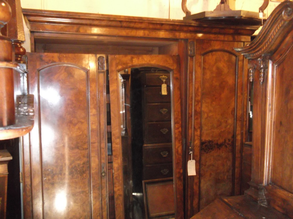 Victorian walnut 3 door wardrobe