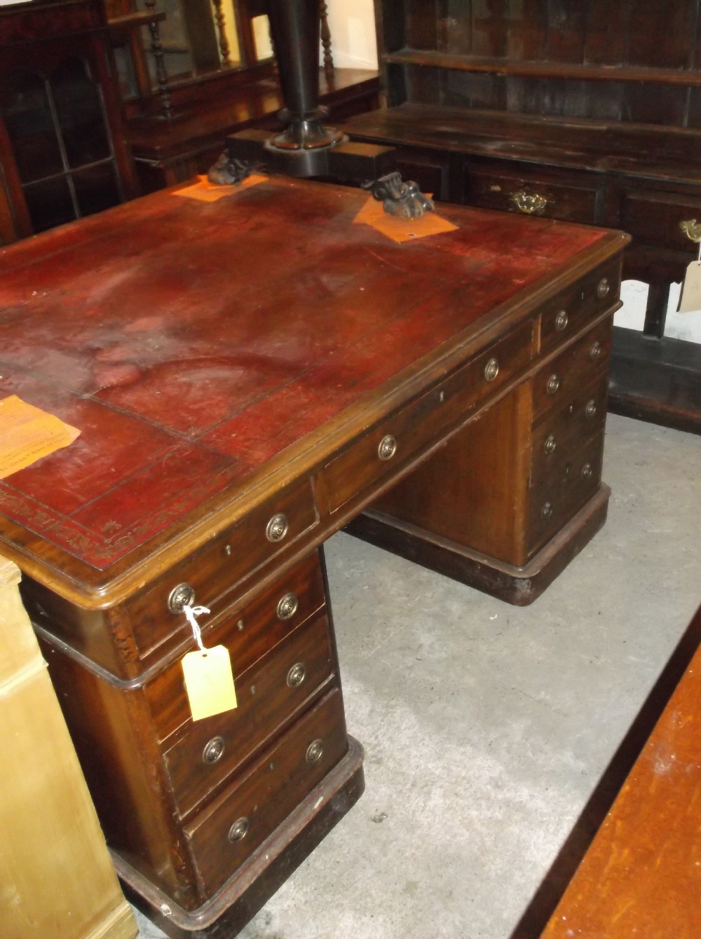 19th century mahogany partners desk