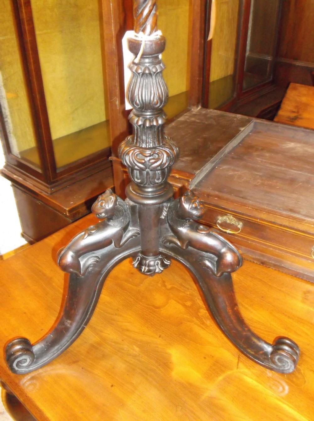 Carved hardwood Anglo-Indian stand