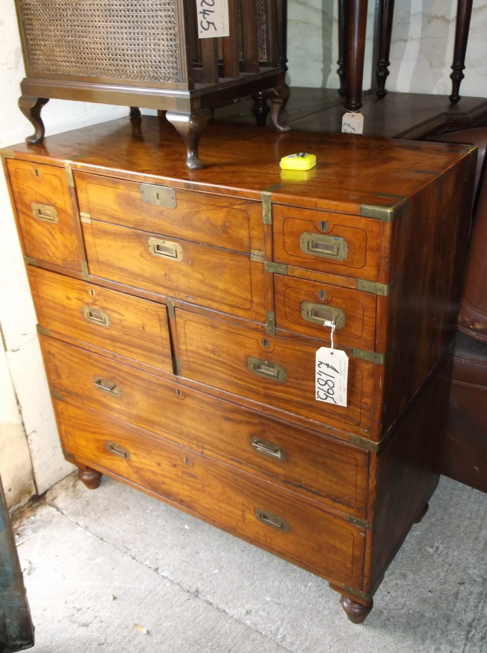 Camphorwood secretaire military chest
