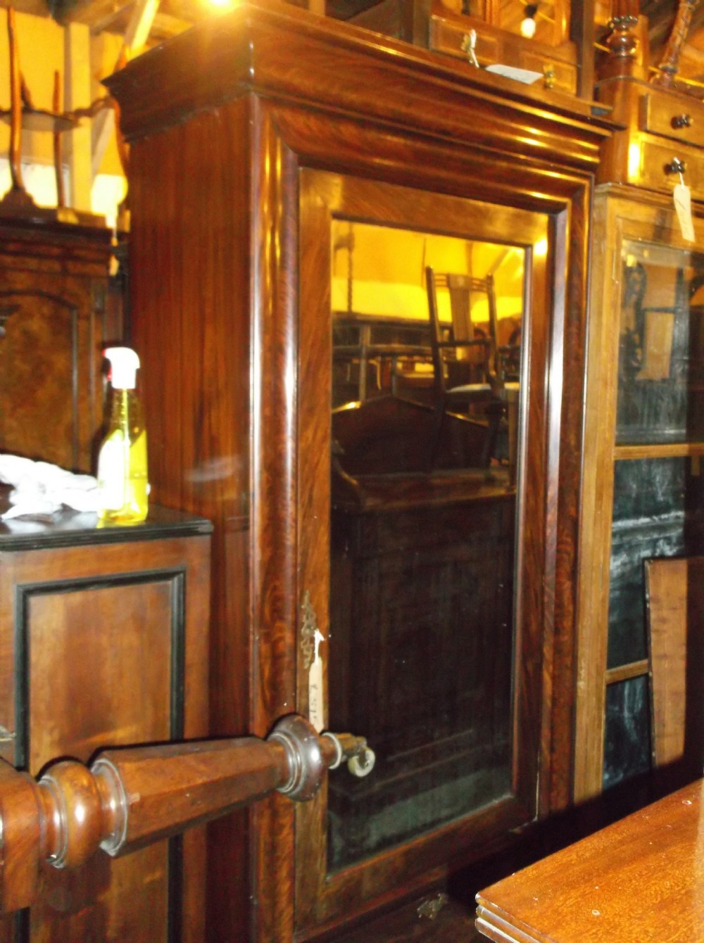 19th century mirror door hall wardrobe