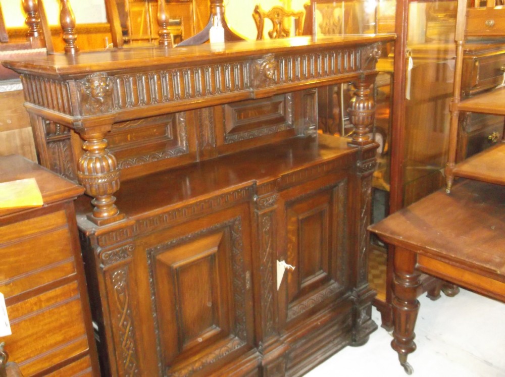 19th century oak court cupboard