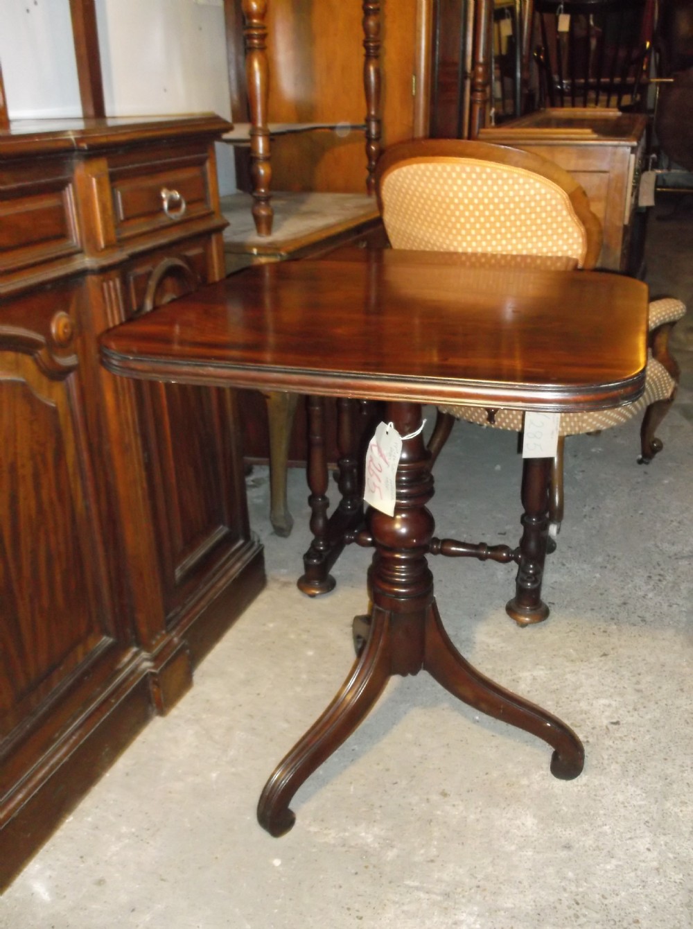 19th century tripod mahogany occasional table