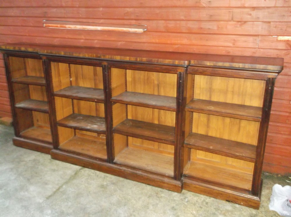 Mid-19th century mahogany open front bookcase