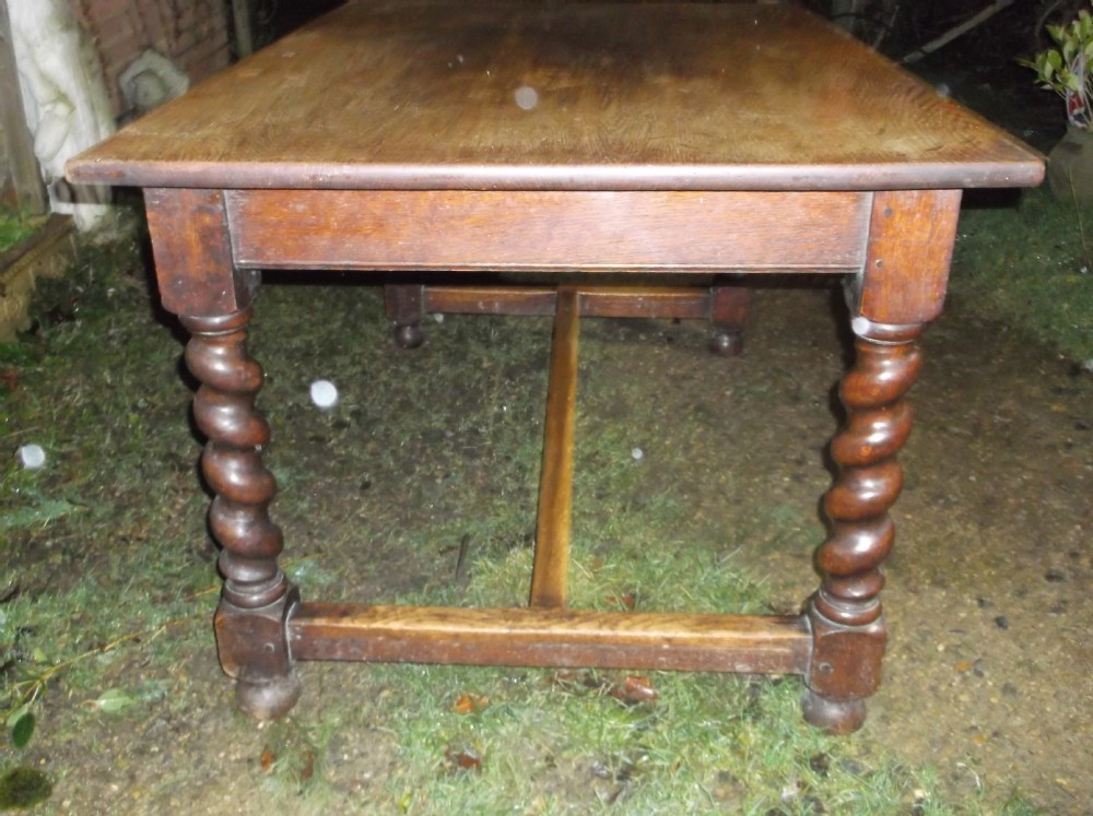 Solid oak kitchen dining table