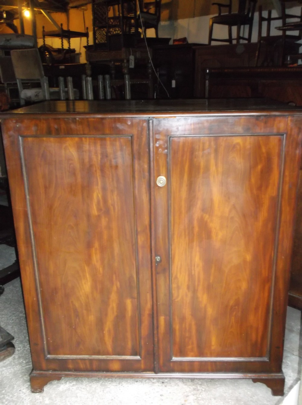 19th century mahogany gents wardrobe