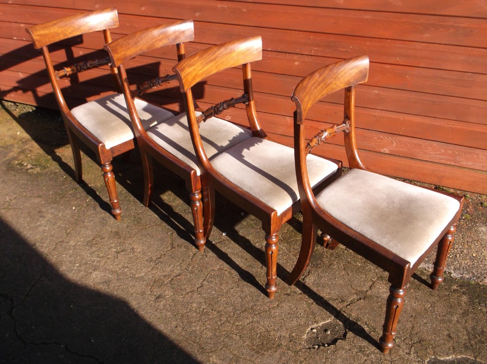 Set of early Victorian dining chairs