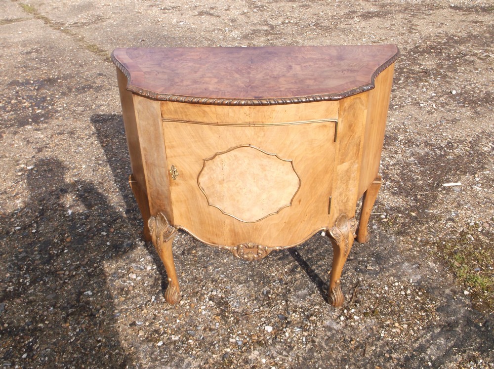 Walnut single door side cabinet