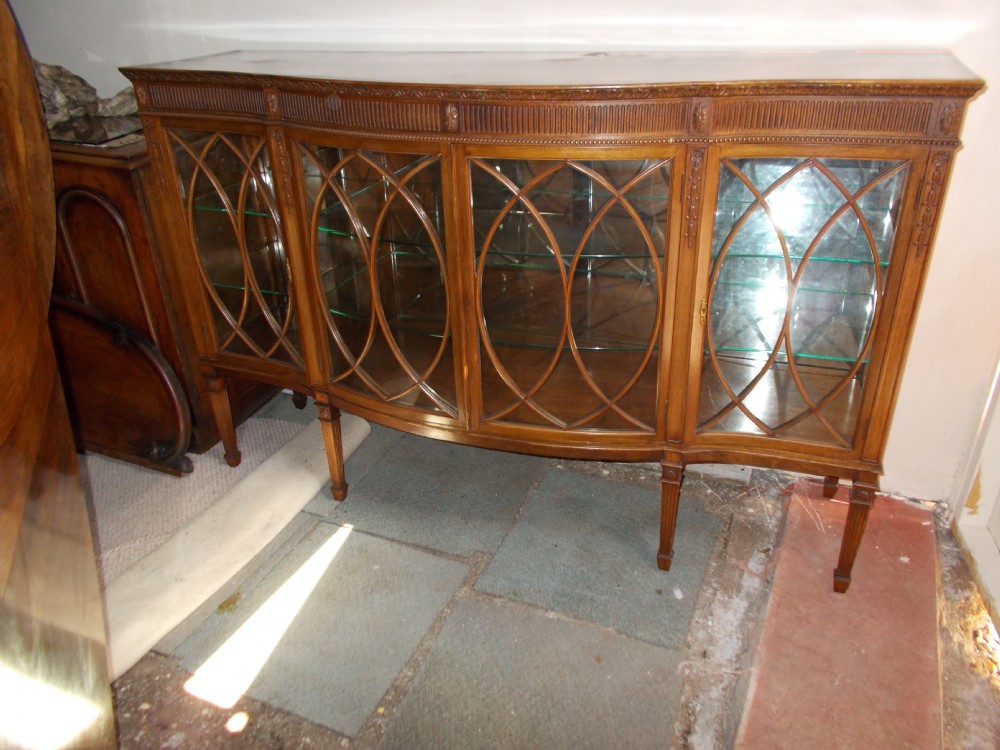 Early 20th century mahogany display cabinet