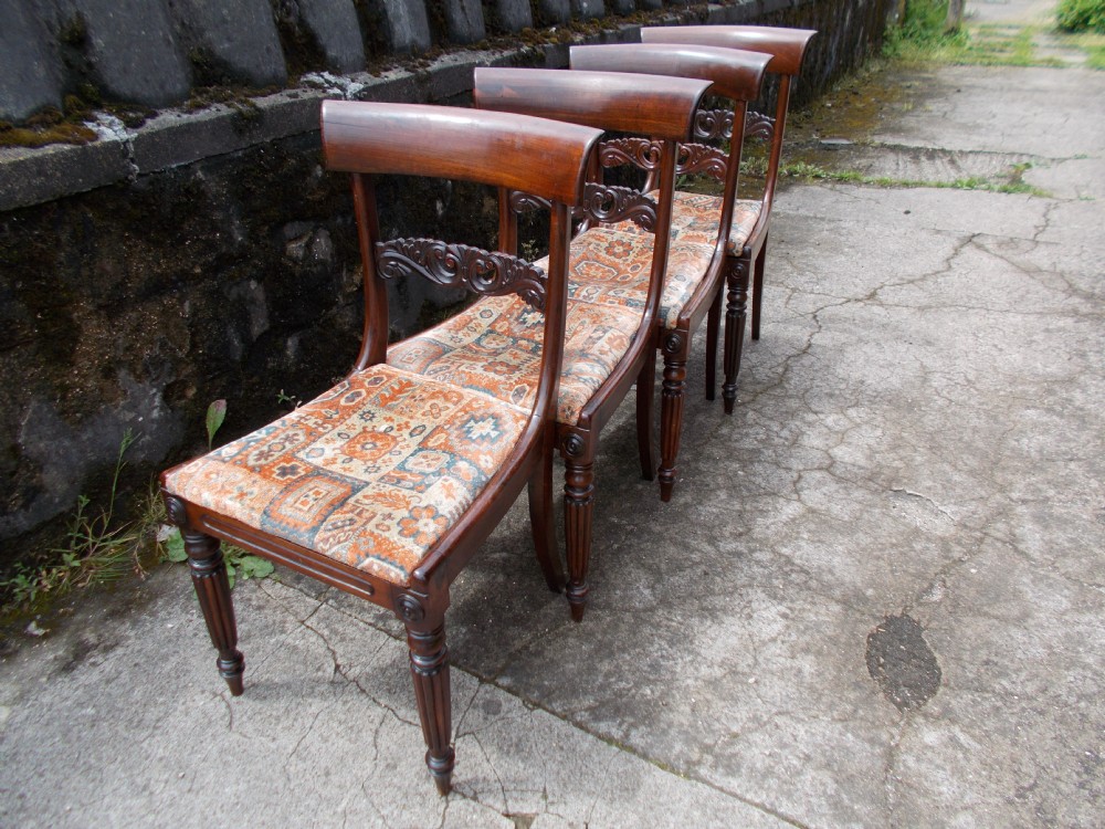 Set of Early Victorian rosewood chairs