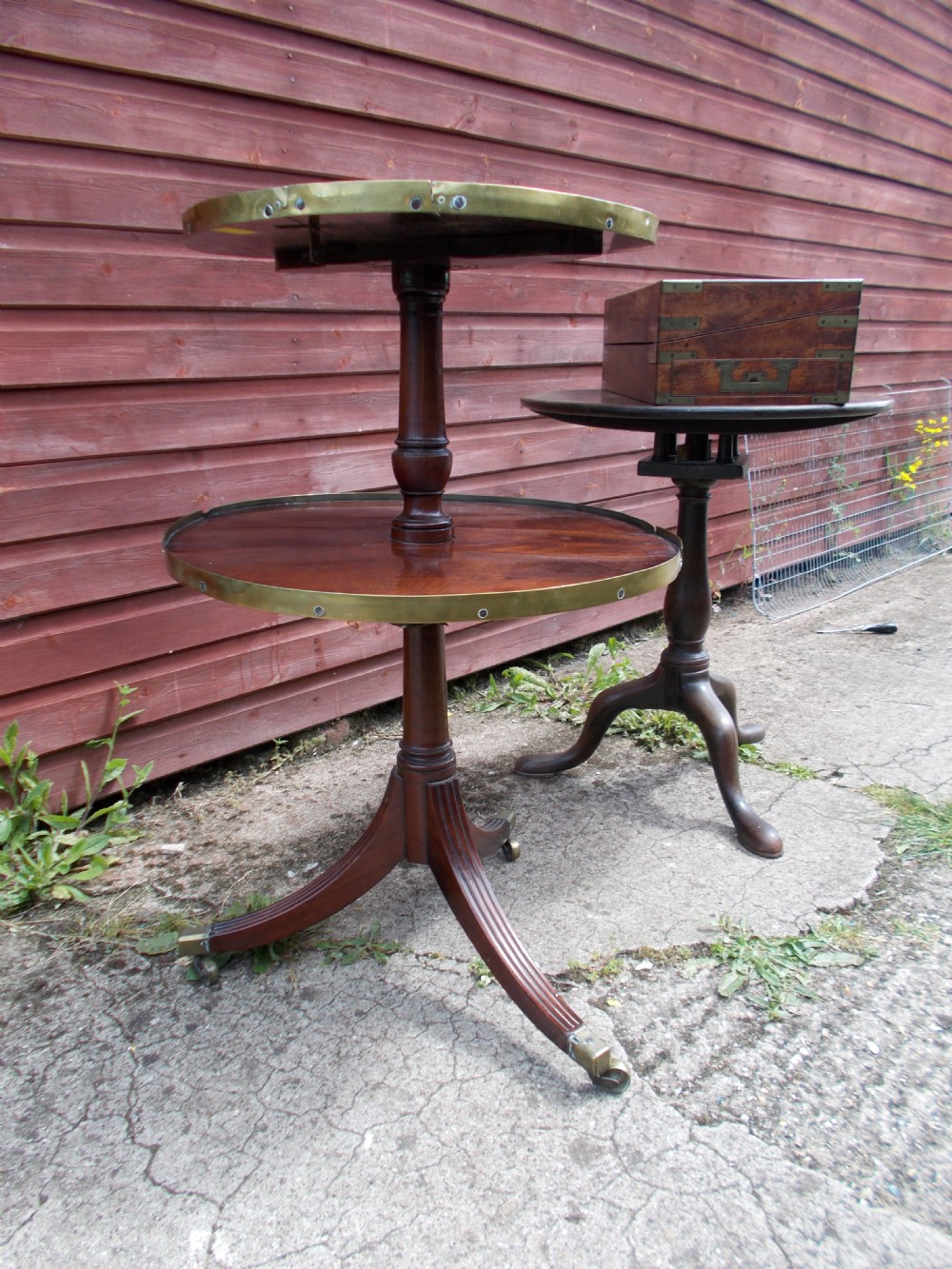 Early 19th century 2 tier dumb waiter