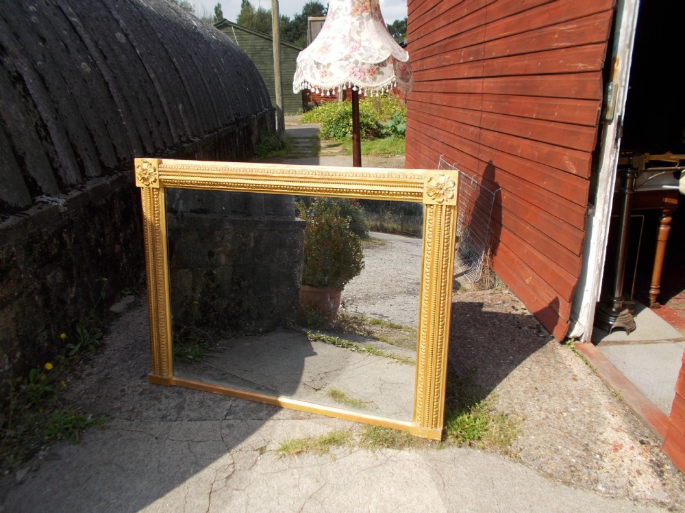 19th century gilt overmantel mirror