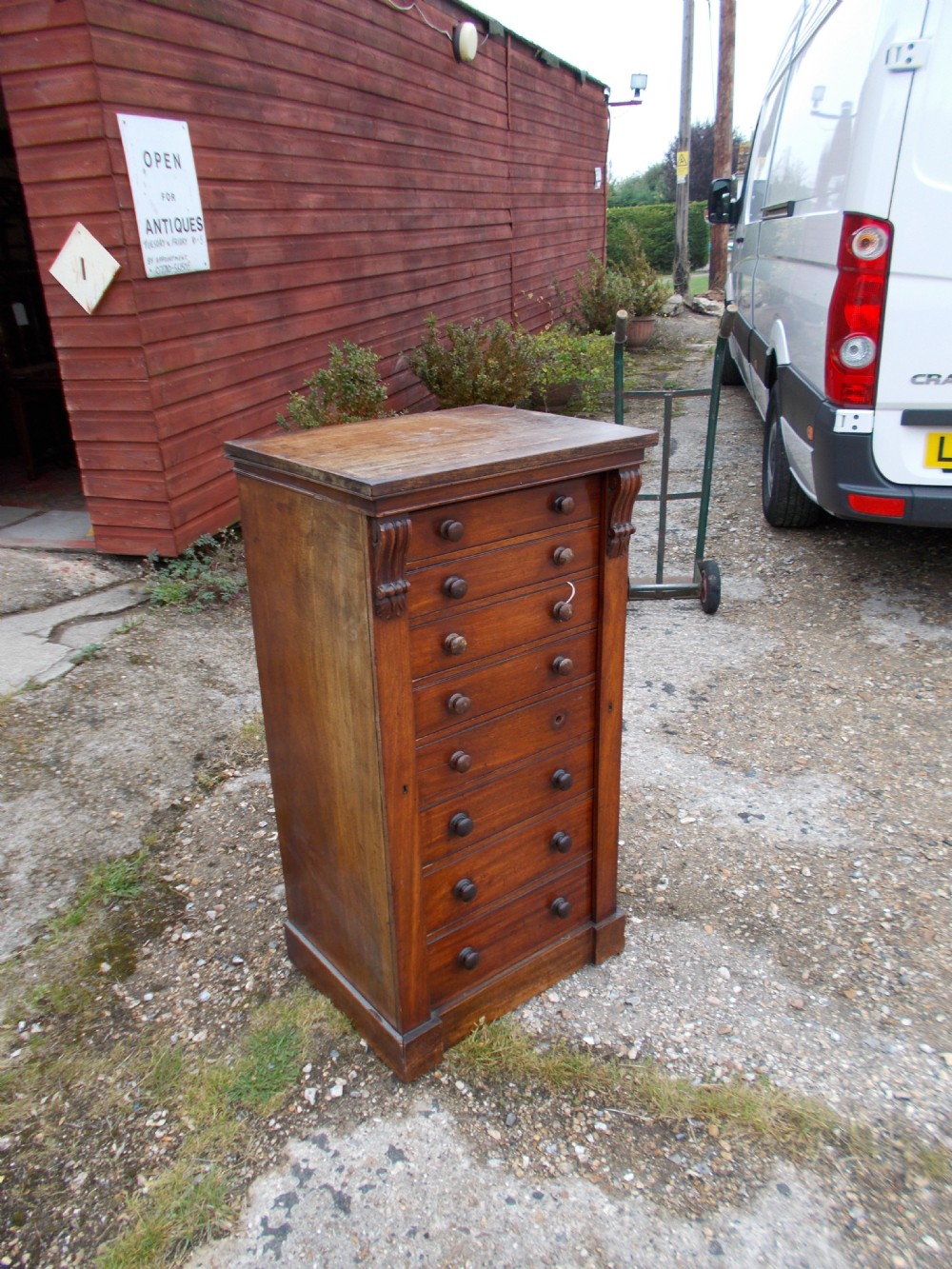 19th century 8 drawer wellington chest