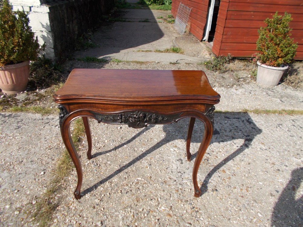 Late 19th century rosewood card table