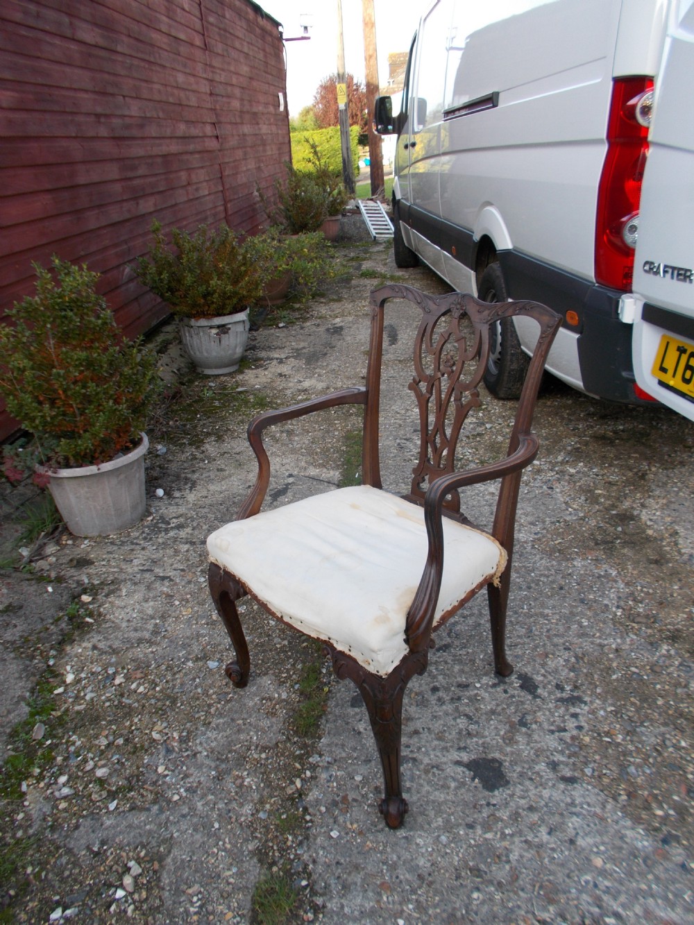 Edwardian mahogany desk armchair
