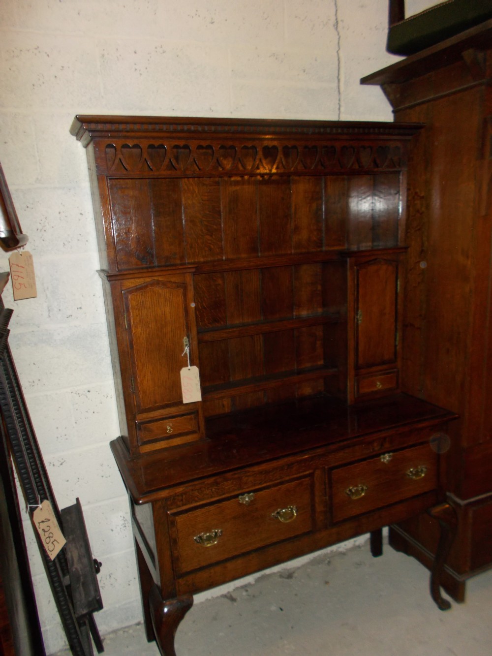 Neat oak 2 part dresser