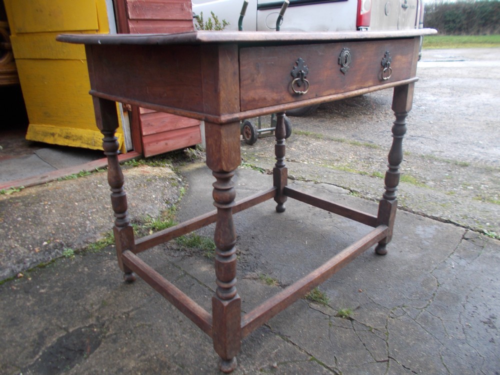 18th century walnut side table