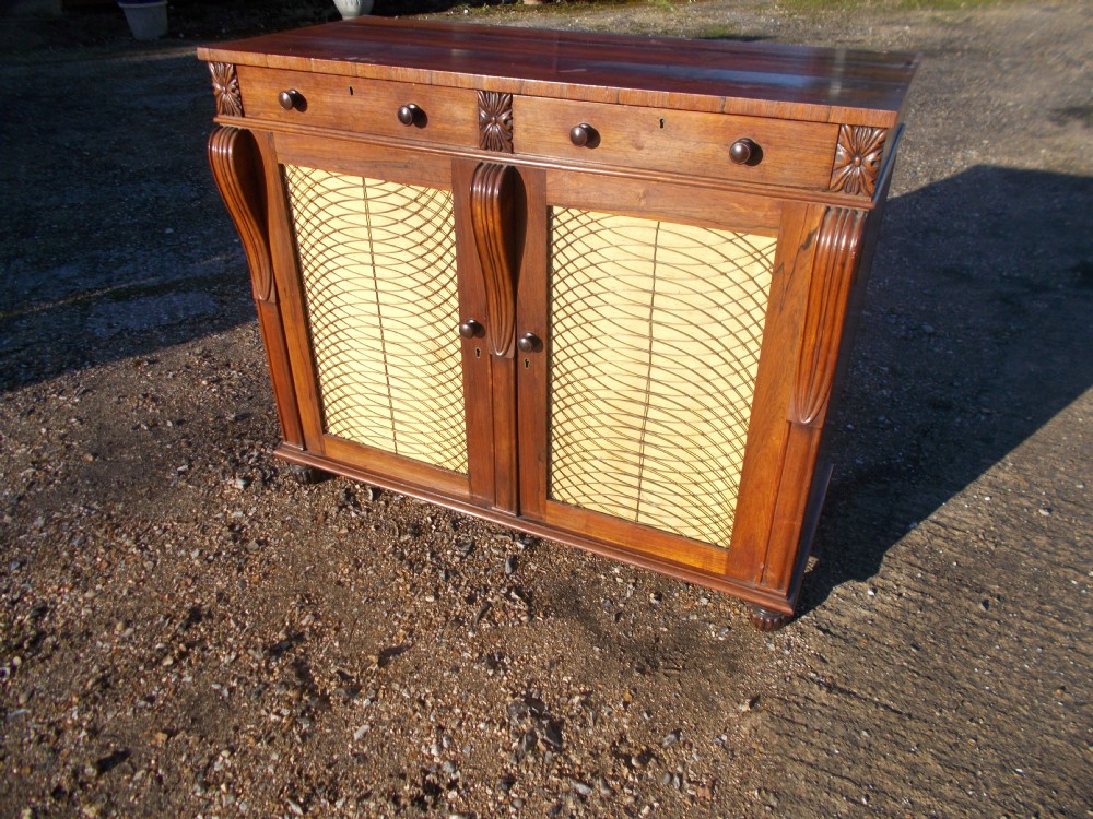 19th century rosewood 2 door side cabinet