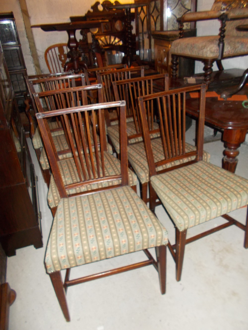 Set of 8 19th century dining chairs